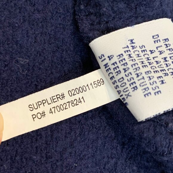 Polo Ralph Lauren Mens Navy Blue Fleece Crew neck Sweatshirt XL Neon Green Logo - Picture 9 of 9